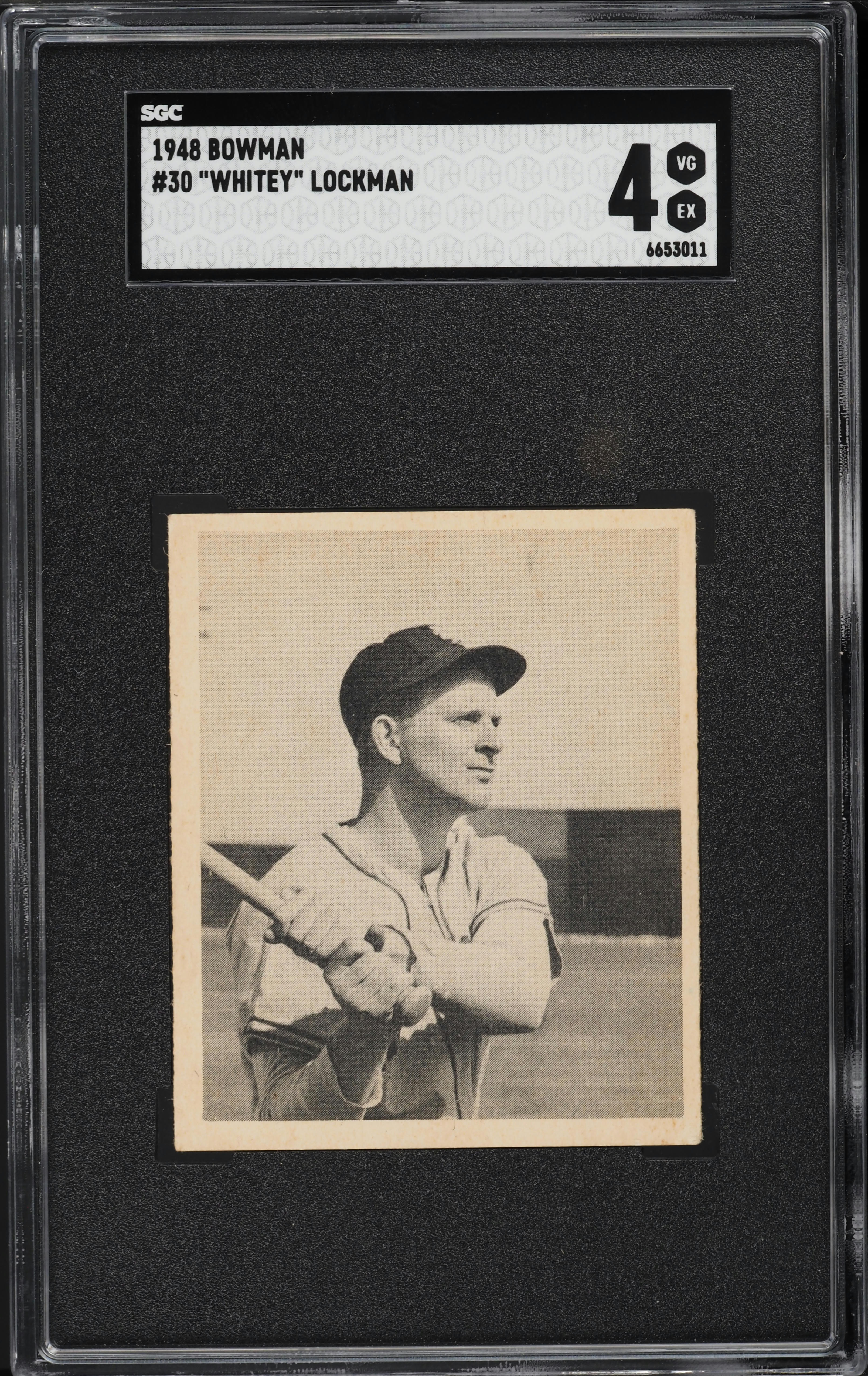 1948 Bowman Whitey Lockman SP ROOKIE #30 SGC 4 VGEX