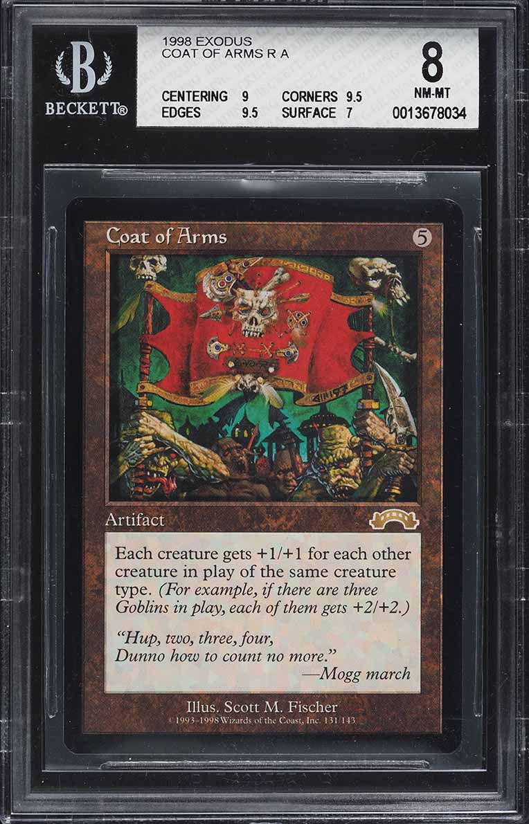 1998 Magic The Gathering MTG Exodus Coat Of Arms R A BGS 8 NM-MT