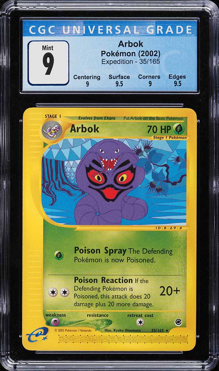 2002 Pokemon Expedition Arbok #35 CGC 9 MINT