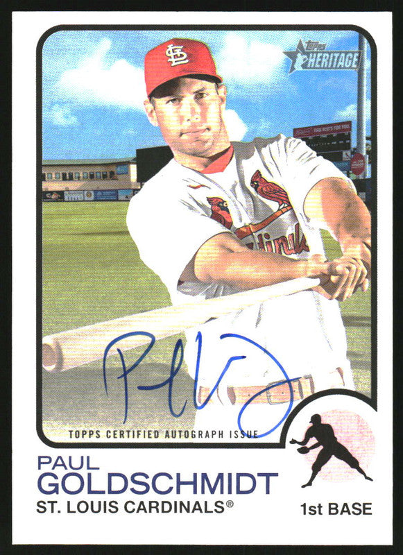 2022 Topps Heritage Real One Autographs #ROA-PG Paul Goldschmidt Autograph Auto