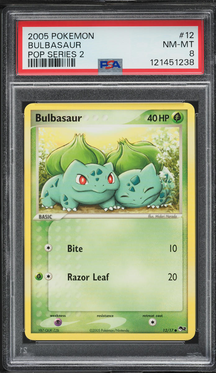 2005 Pokemon POP Series 2 Bulbasaur #12 PSA 8 NM-MT