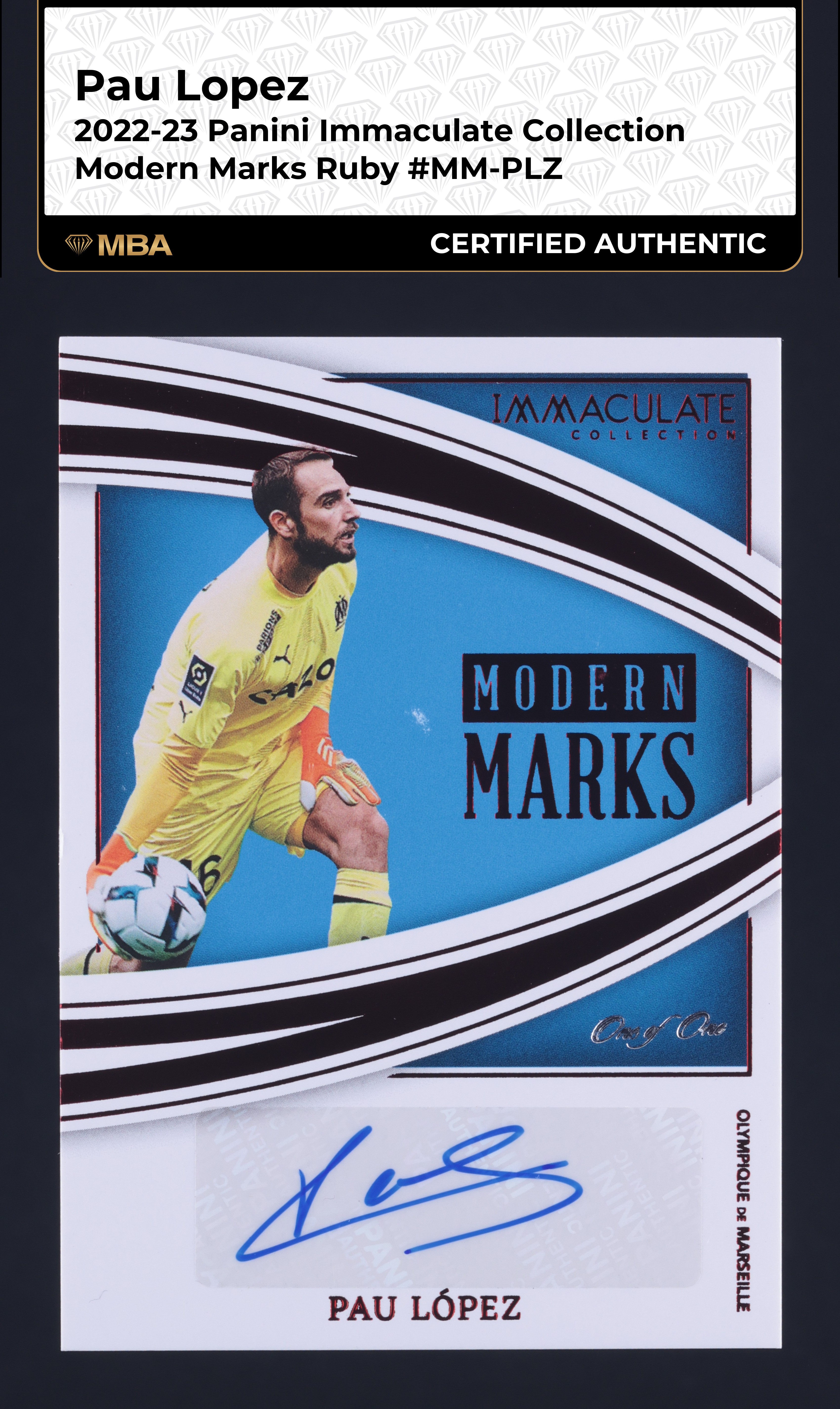 2022 Immaculate Collection Modern Marks Ruby Pau Lopez AUTO 1/1 #MM-PLZ MBA AUTH