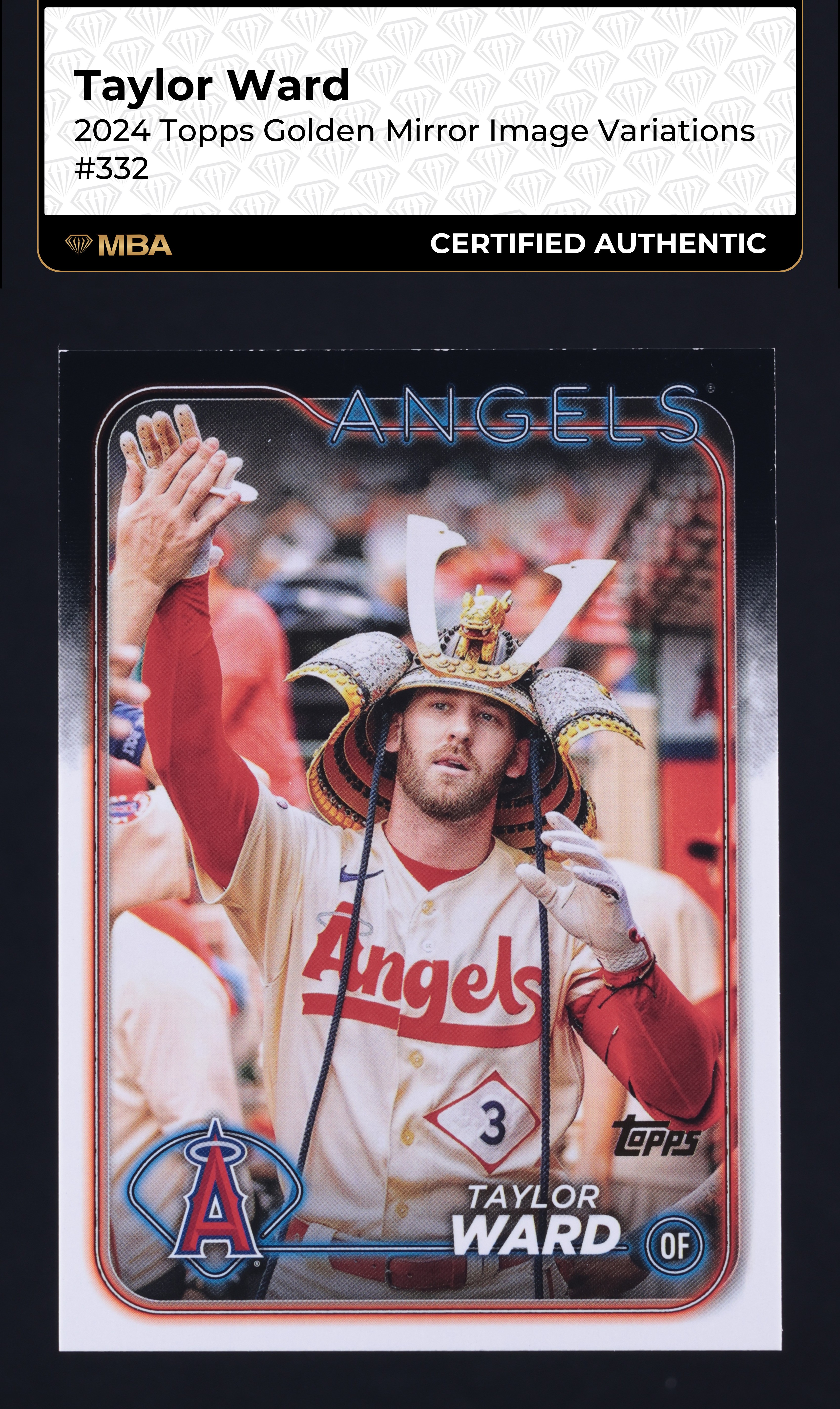 2024 Topps Golden Mirror Image Variation Taylor Ward #332 MBA AUTH