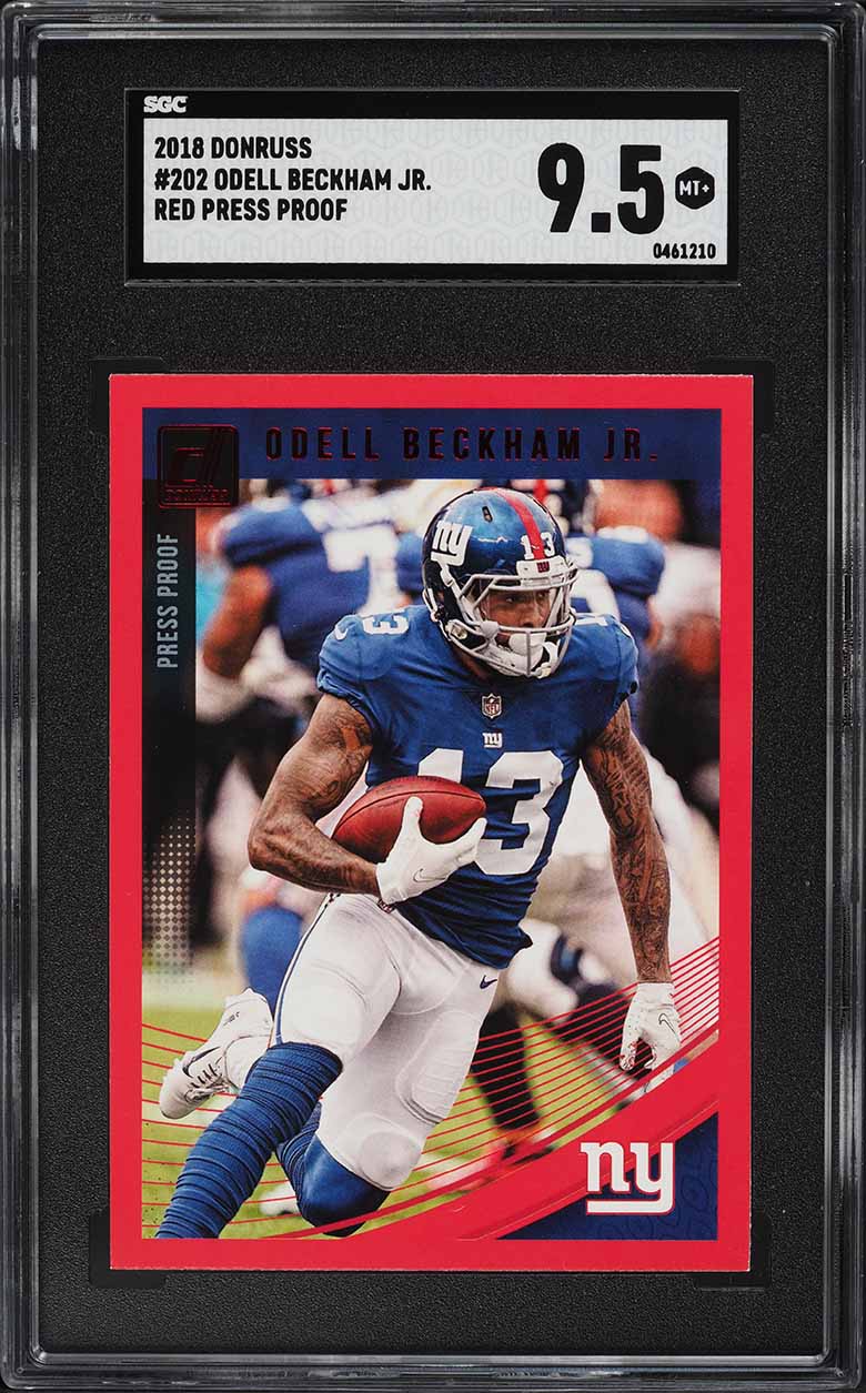 Odell Beckham Jr #202 2018 Panini Plates & Patches Football 2018 Donruss Printing Plates