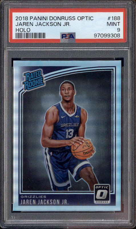2018 Panini Donruss Optic Holo #188 Jaren Jackson Jr. RC PSA 9