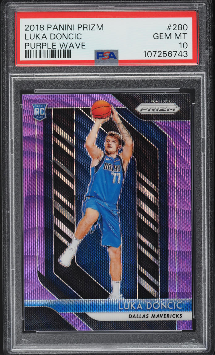 2018 Panini Prizm Purple Wave Luka Doncic ROOKIE #280 PSA 10 GEM MINT
