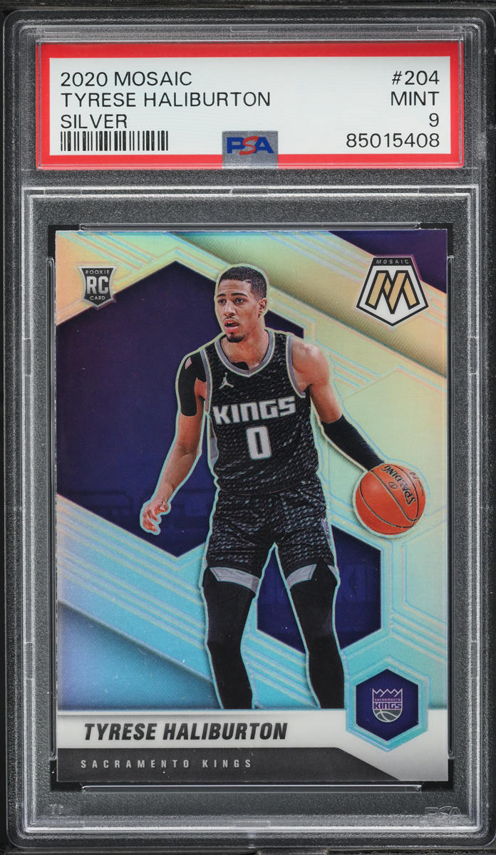 2020 Panini Mosaic Silver Tyrese Haliburton ROOKIE #204 PSA 9 MINT