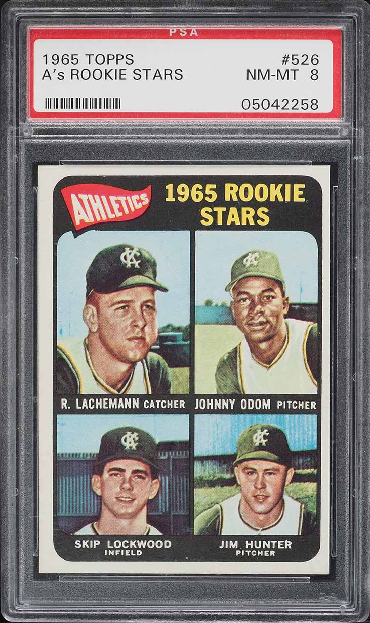 1965 Topps Catfish Hunter SP ROOKIE #526 PSA 8 NM-MT
