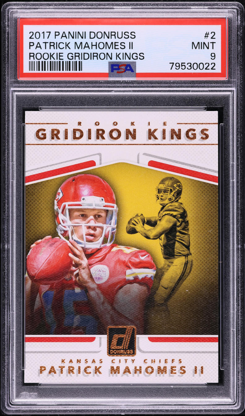 2017 Donruss Gridiron Kings Patrick Mahomes II ROOKIE #2 PSA 9 MINT