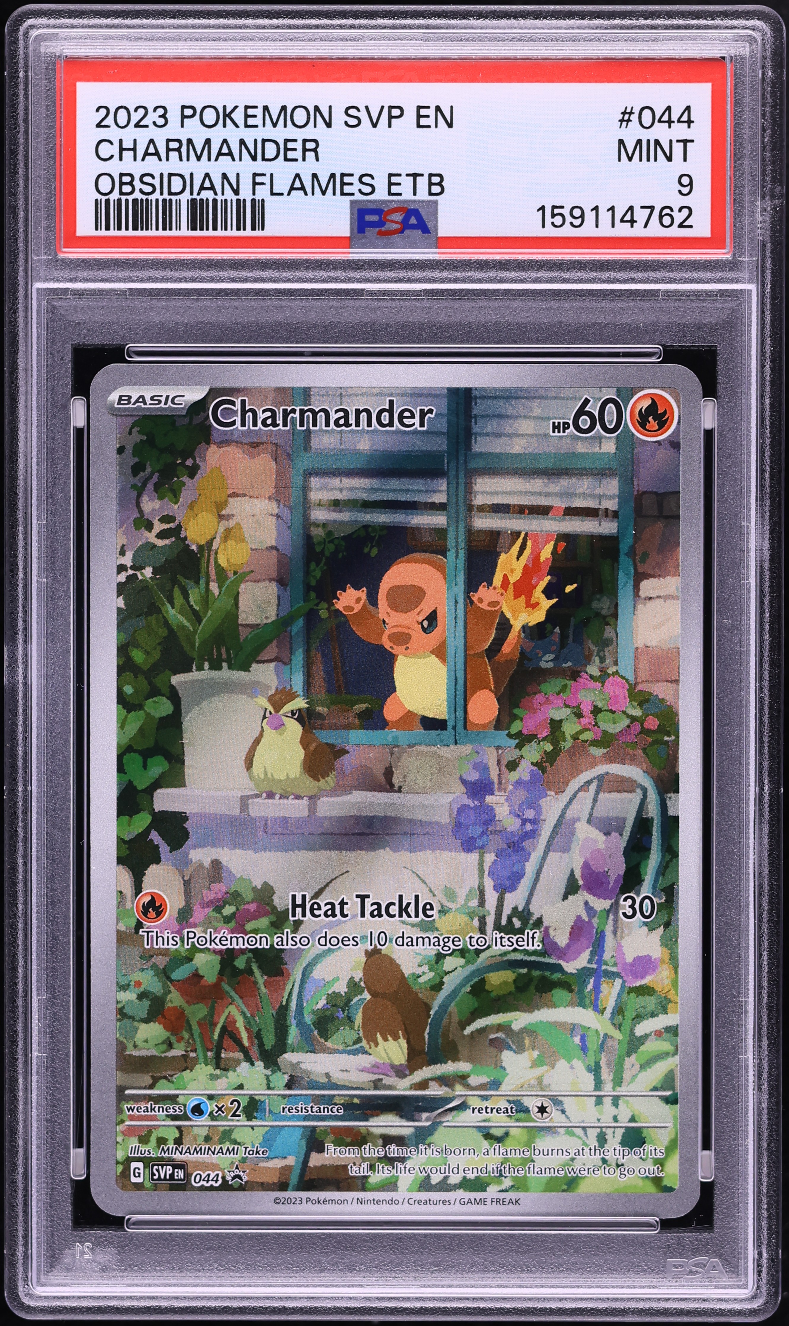 2023 Pokemon Scarlet & Violet Promo Obsidian Flames ETB Full Art Charmander #44 PSA 9 MINT