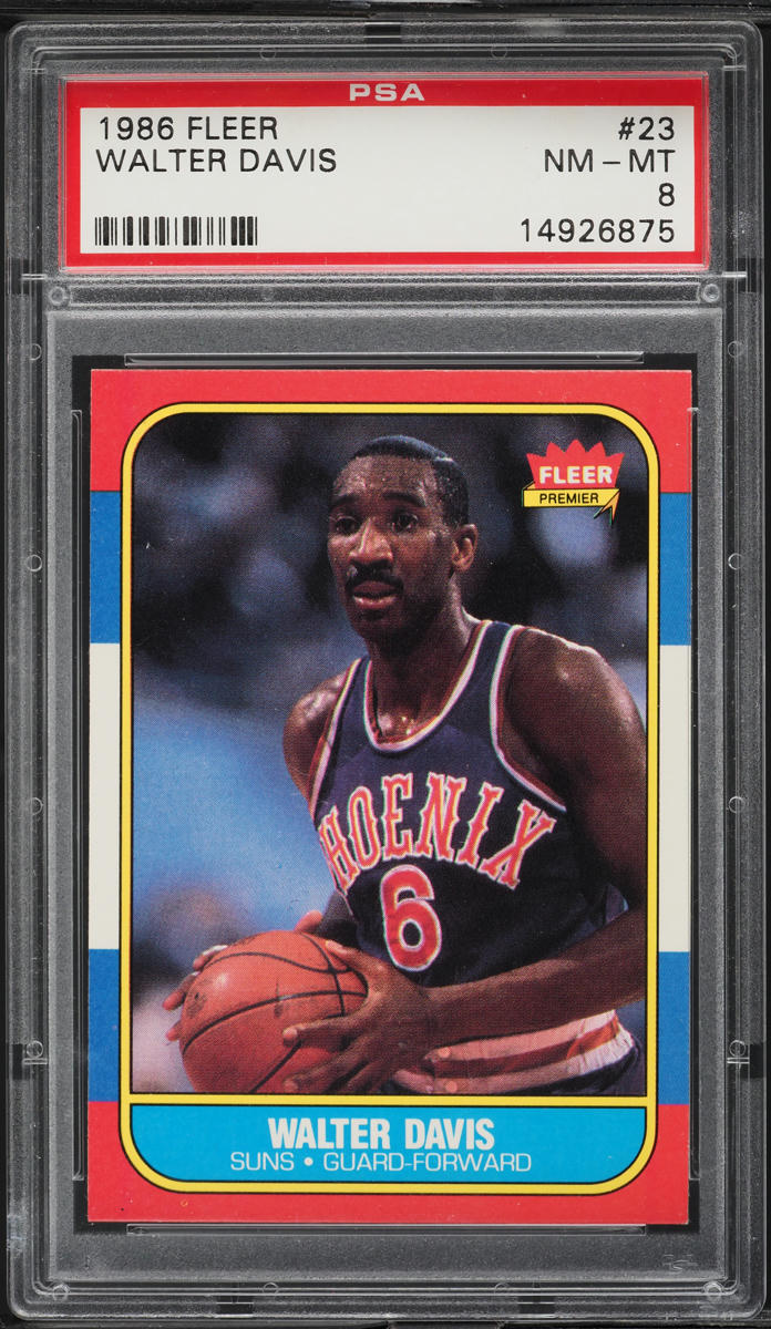 1986 Fleer Basketball Walter Davis #23 PSA 8 NM-MT
