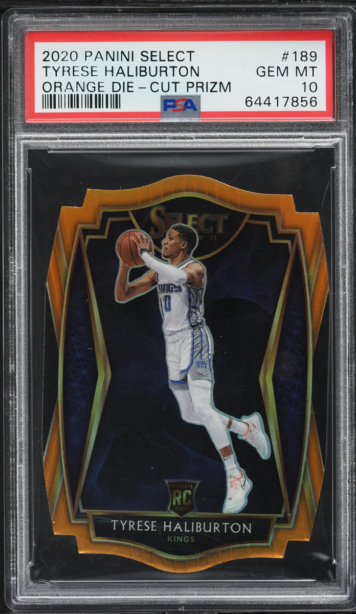 2020 Select Premier Level Orange Die-Cut Tyrese Haliburton ROOKIE /65 PSA 10 GEM