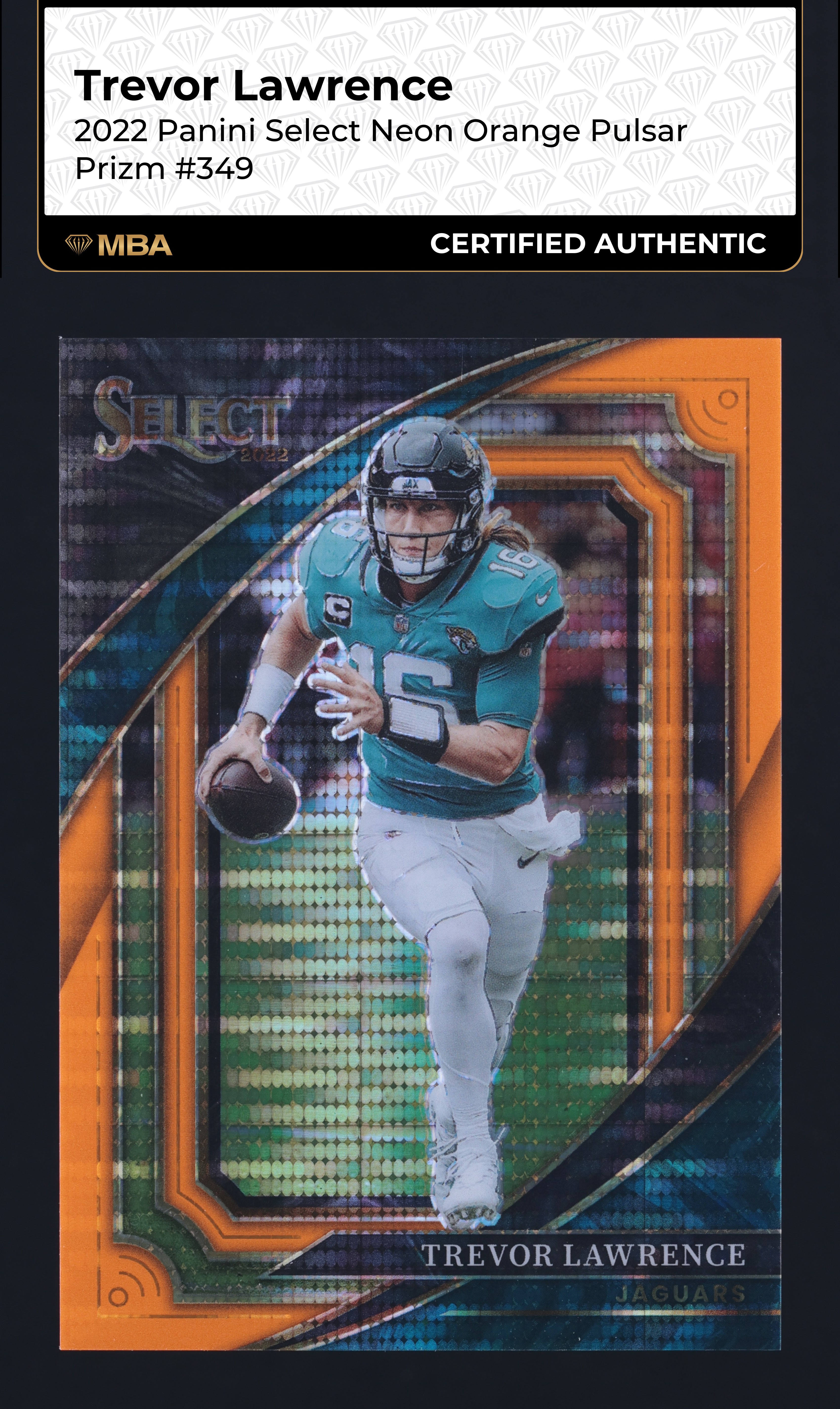 2022 Select Suite Level Neon Orange Pulsar Trevor Lawrence /7 #349 MBA AUTH