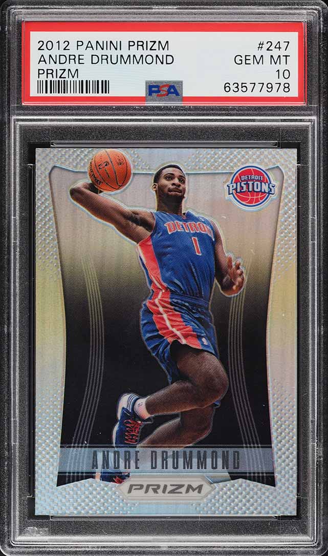 2012 Panini Prizm Silver Andre Drummond ROOKIE #247 PSA 10 GEM MINT