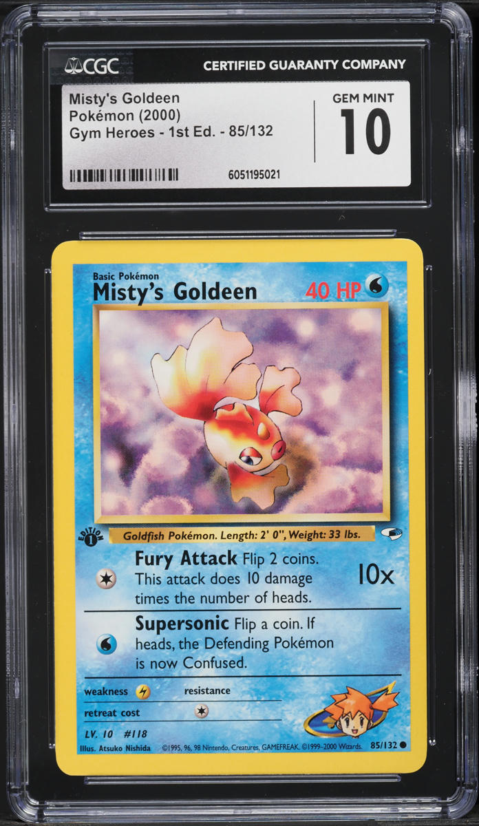 2000 Pokemon Gym Heroes 1st Edition Misty's Goldeen #85 CGC 10 GEM MINT