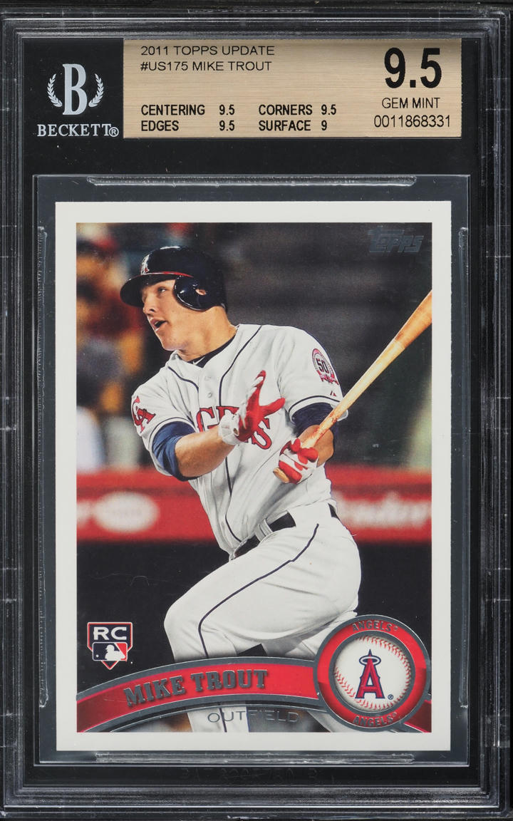 2011 Topps Update Mike Trout ROOKIE #US175 BGS 9.5 GEM MINT