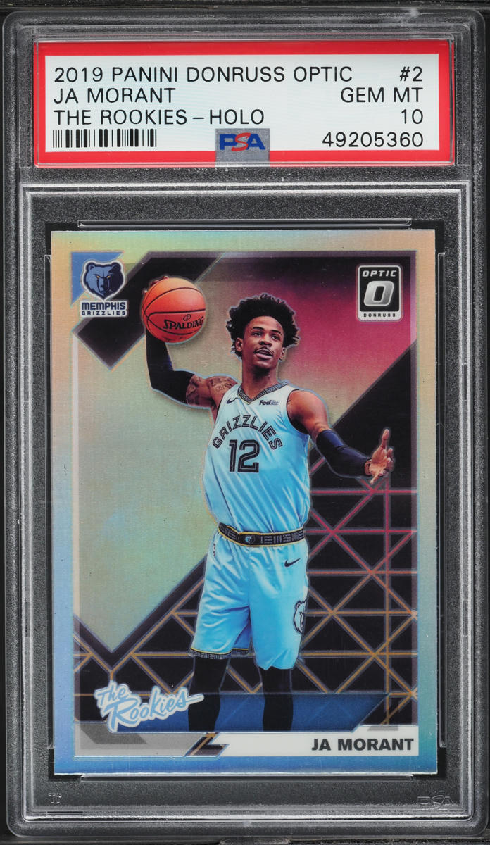 2019 Donruss Optic The Rookies Holo Ja Morant ROOKIE #2 PSA 10 GEM MINT