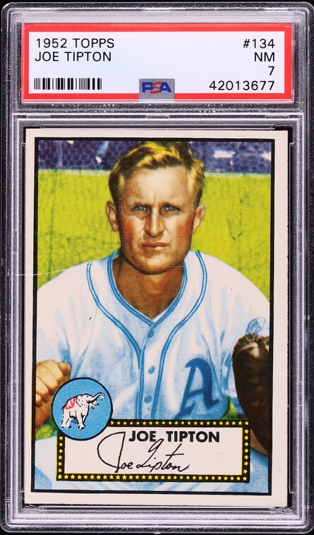 1952 Topps Joe Tipton #134 PSA 7 NRMT