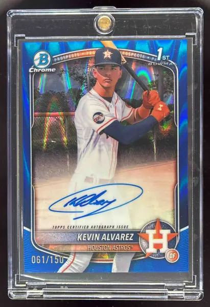 2025 Bowman Chrome Blue RayWave Refractor #CPA-KA Kevin Alvarez RC Auto /150