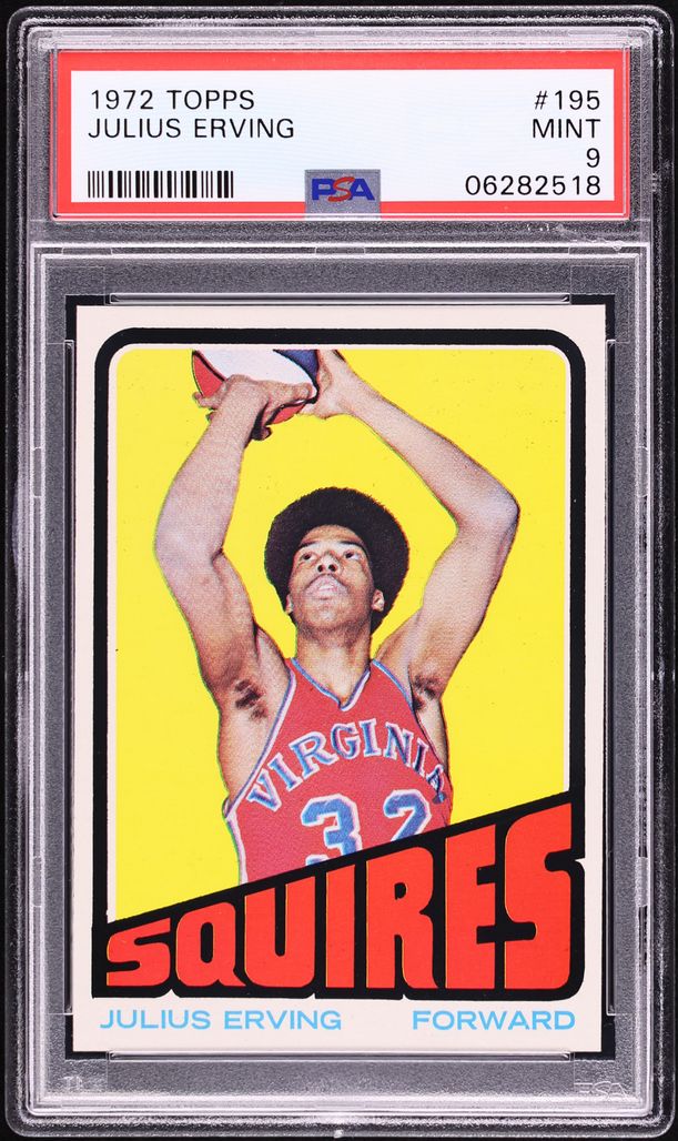 1972 Topps Basketball Julius Erving ROOKIE #195 PSA 9 MINT