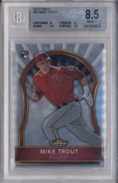 2011 Finest #94 Mike Trout RC Rookie BGS 8.5