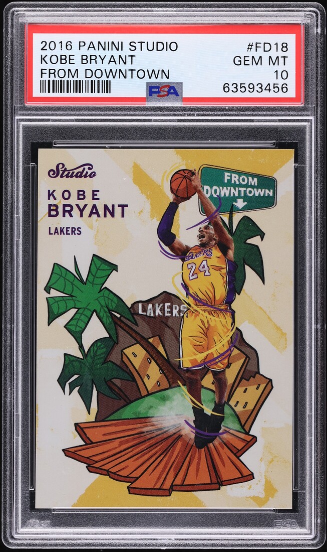 2016 Panini Studio From Downtown Kobe Bryant #FD18 PSA 10 GEM MINT