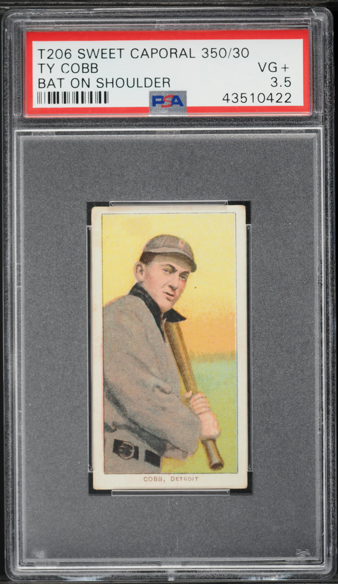 1909-11 T206 Ty Cobb BAT ON SHOULDER PSA 3.5 VG+