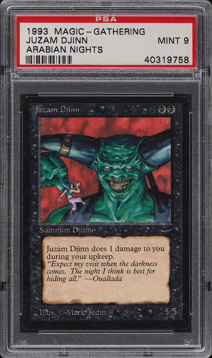 1993 Magic The Gathering MTG Arabian Nights Juzam Djinn PSA 9 MINT
