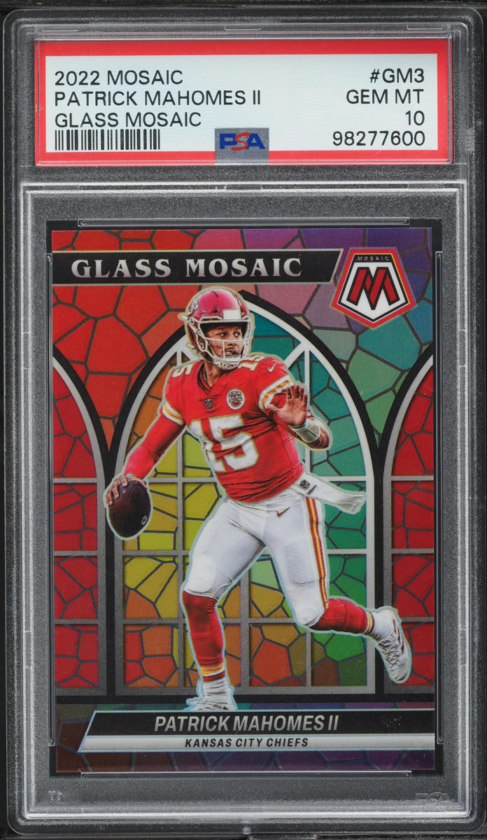 2022 Panini Mosaic Glass Mosaic Patrick Mahomes II #GM3 PSA 10 GEM MINT