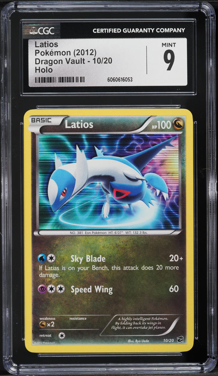 2012 Pokemon Black & White Dragon Vault Holo Latios #10 CGC 9 MINT