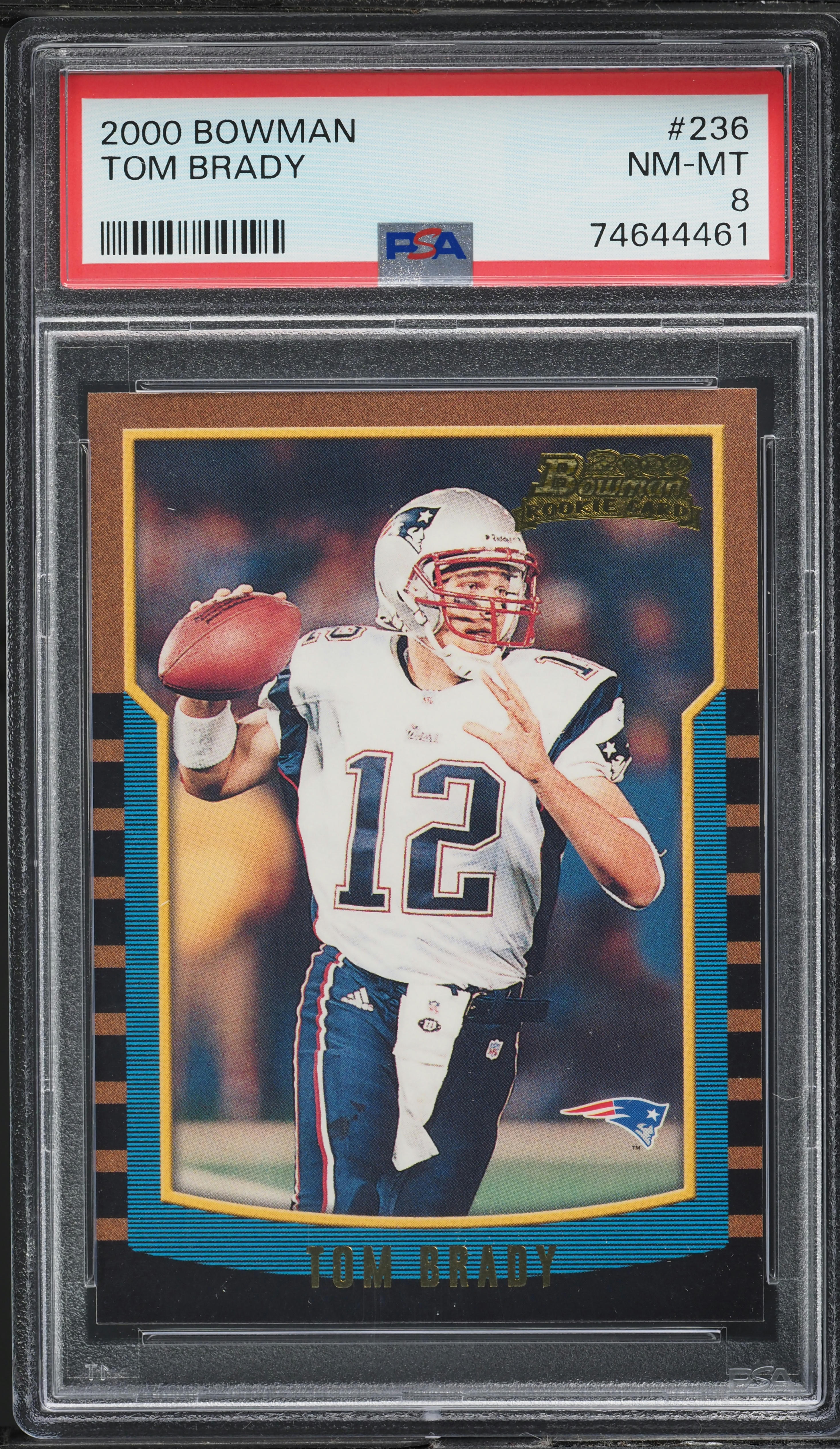 2000 Bowman Football Tom Brady ROOKIE #236 PSA 8 NM-MT