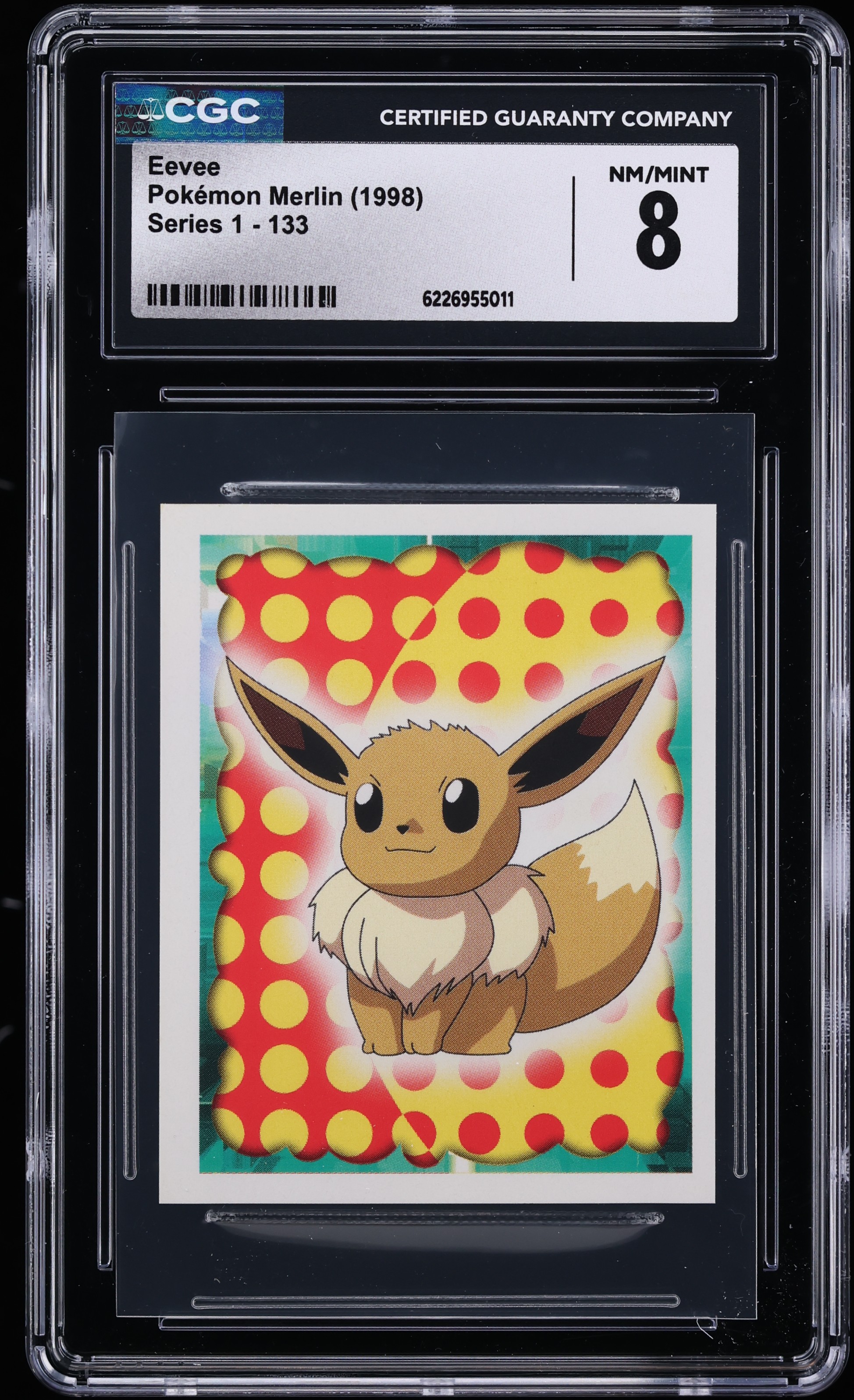 1998 Pokemon Merlin Series 1 Eevee #133 CGC 8 NM-MT