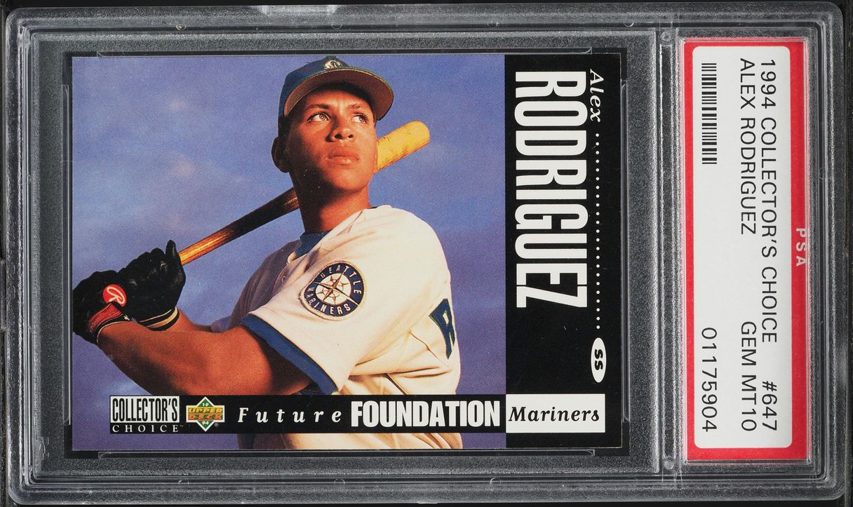 1994 Collector's Choice Gold Signature Alex Rodriguez ROOKIE #647 PSA 10 GEM