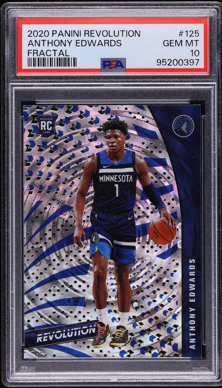2020 Panini Revolution Fractal Anthony Edwards ROOKIE #125 PSA 10 GEM MINT