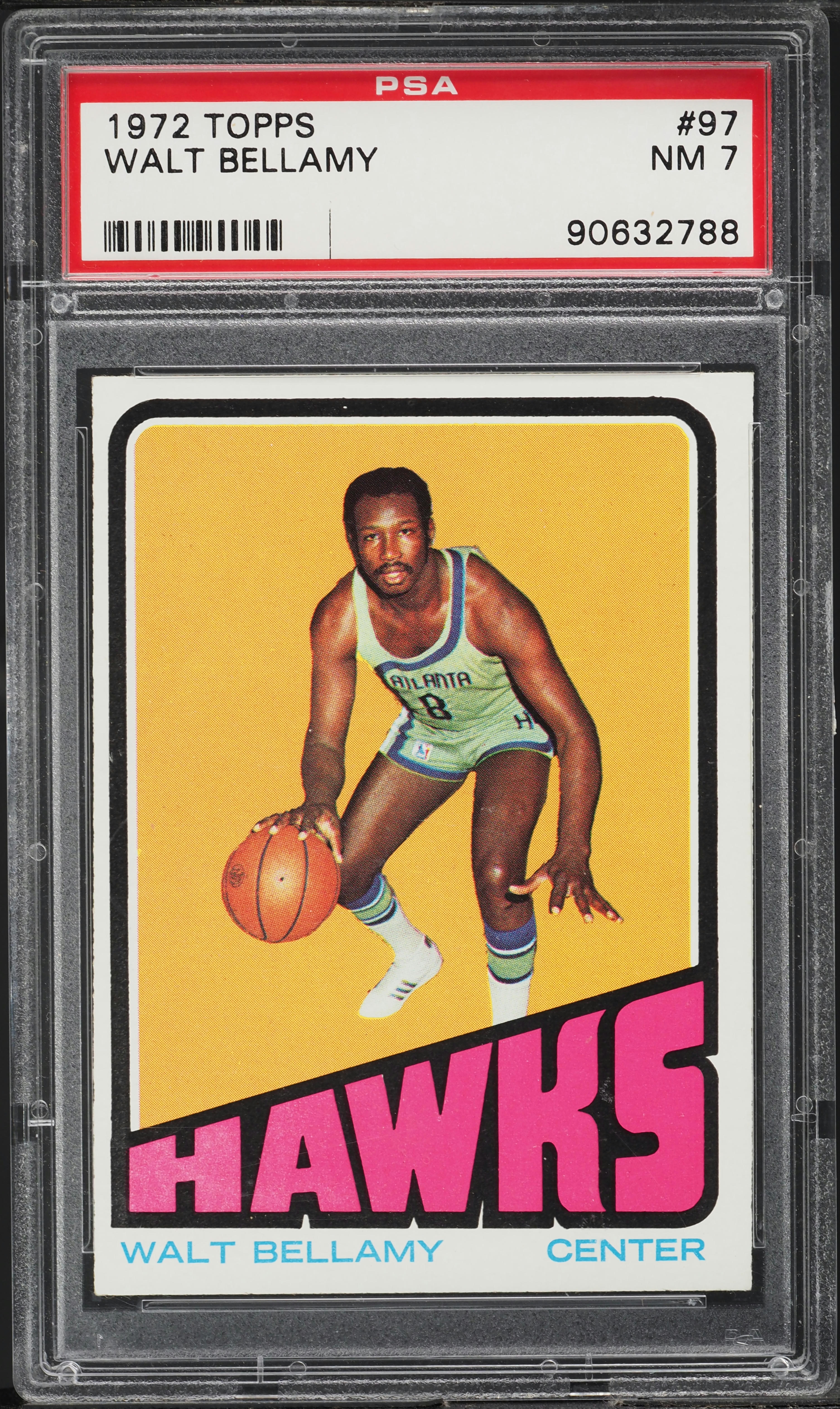 1972 Topps Basketball Walt Bellamy #97 PSA 7 NRMT