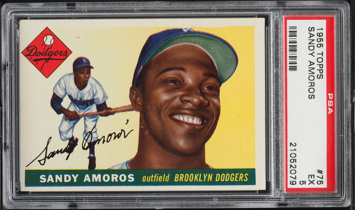 1955 Topps Sandy Amoros ROOKIE #75 PSA 5 EX
