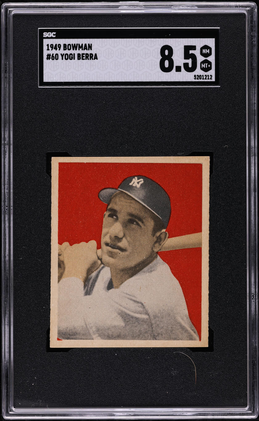 1949 Bowman Yogi Berra #60 SGC 8.5 NM-MT+