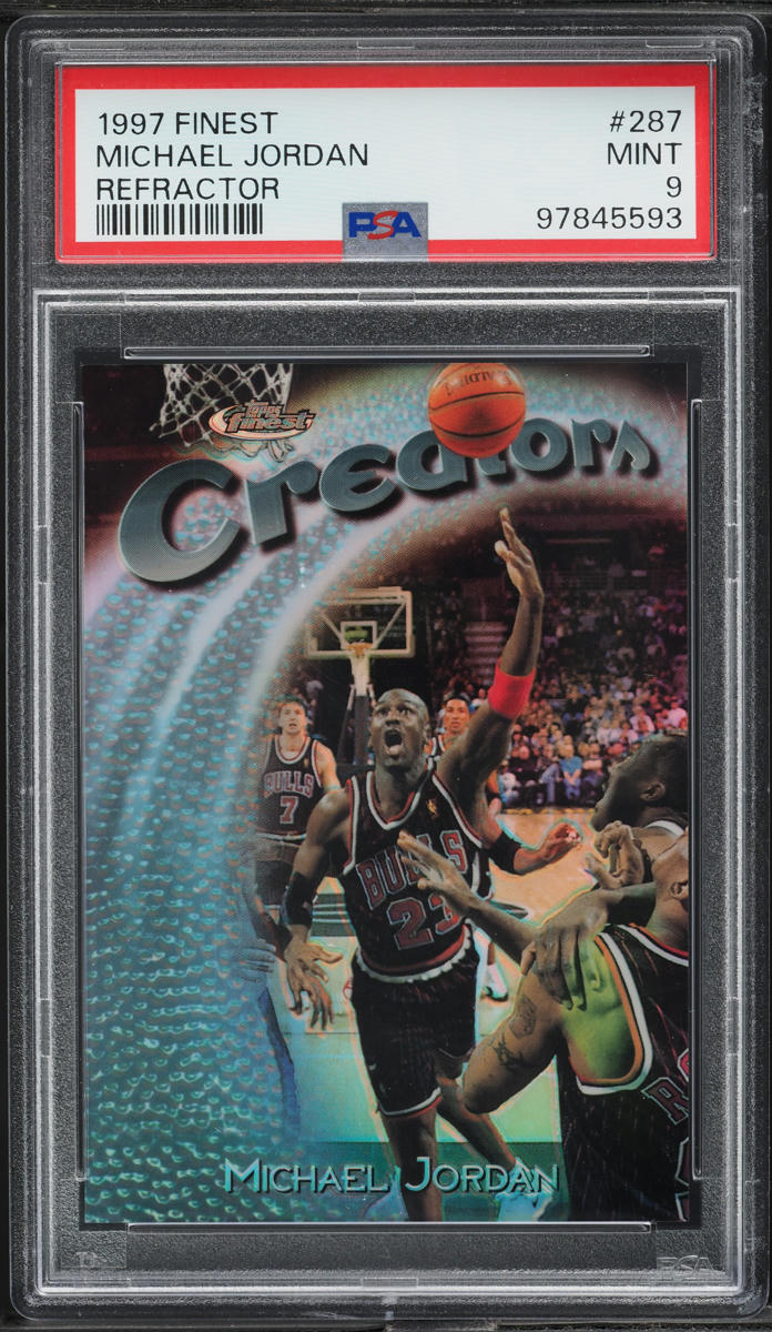 1997 Finest Refractor w/ Coating Michael Jordan /1090 #287 PSA 9 MINT