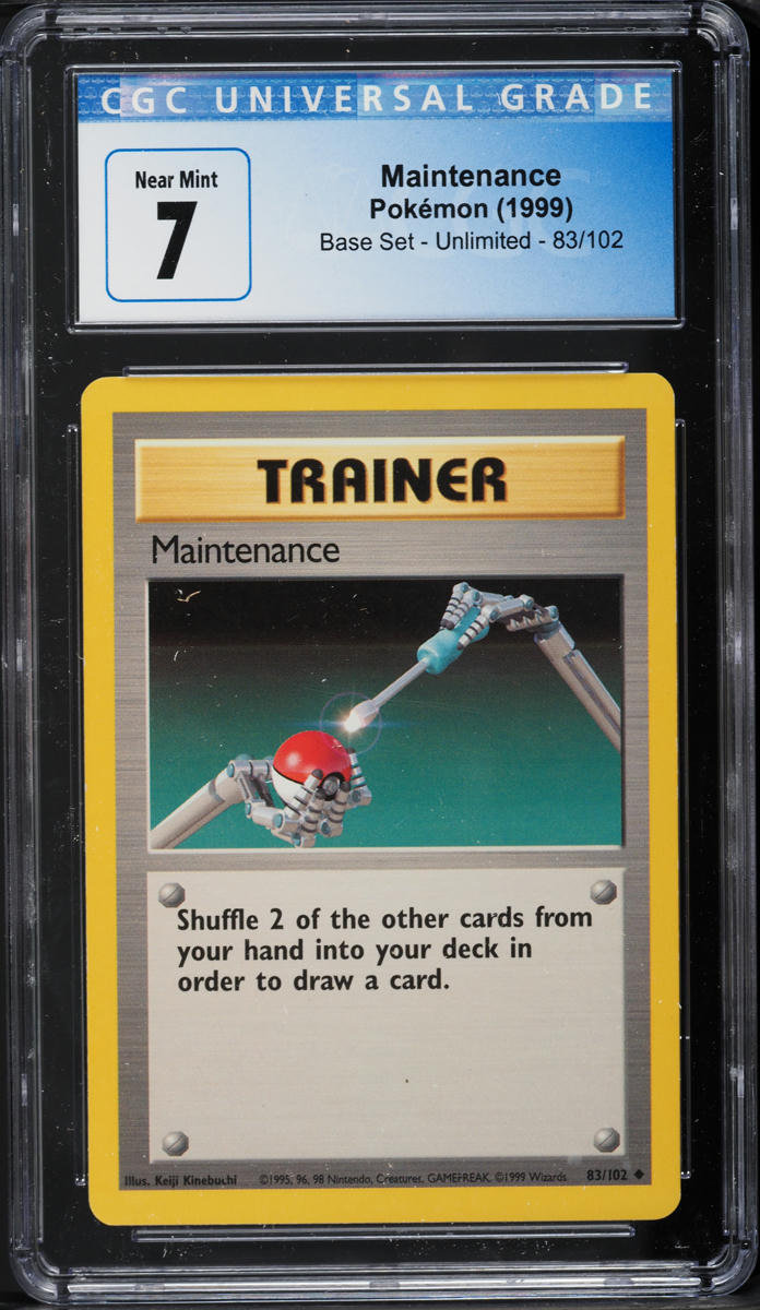 1999 Pokemon Base Set Maintenance #83 CGC 7 NRMT