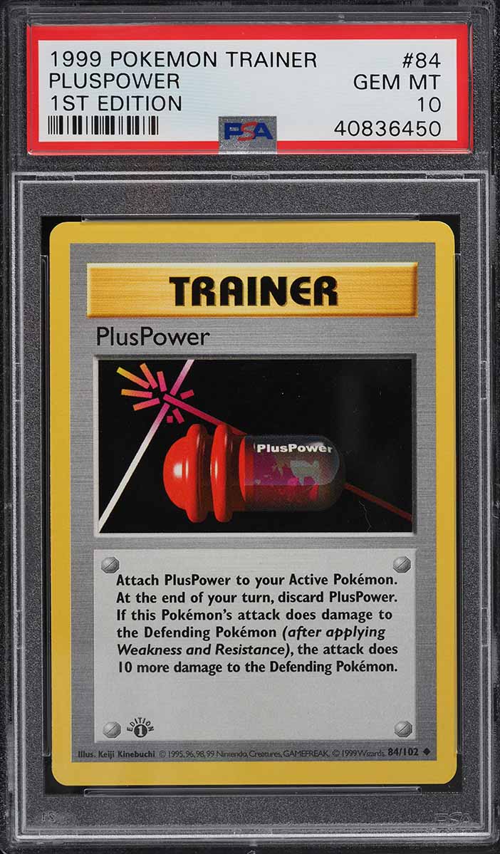 1999 Pokemon Base Set 1st Edition Shadowless Pluspower #84 PSA 10 GEM MINT