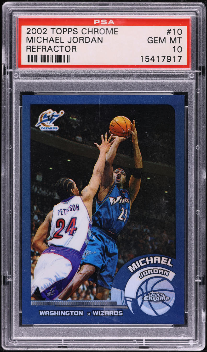 2002 Topps Chrome Refractor Michael Jordan #10 PSA 10 GEM MINT