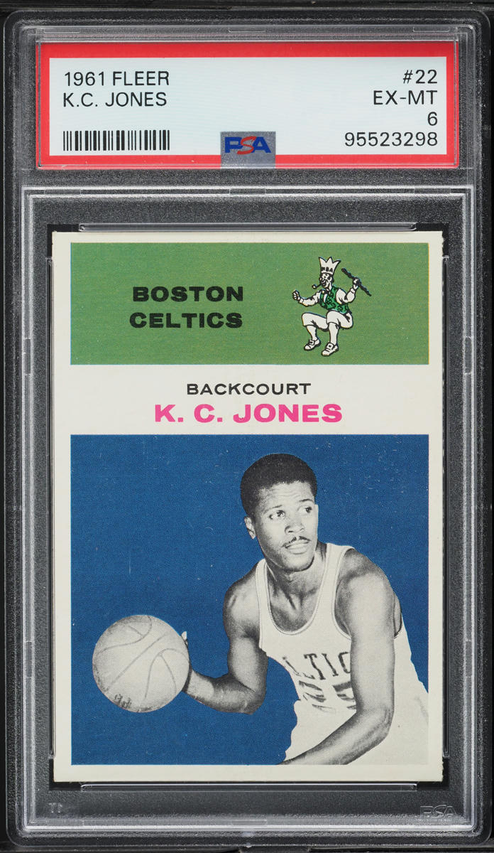 1961 Fleer Basketball K.C. Jones ROOKIE #22 PSA 6 EXMT