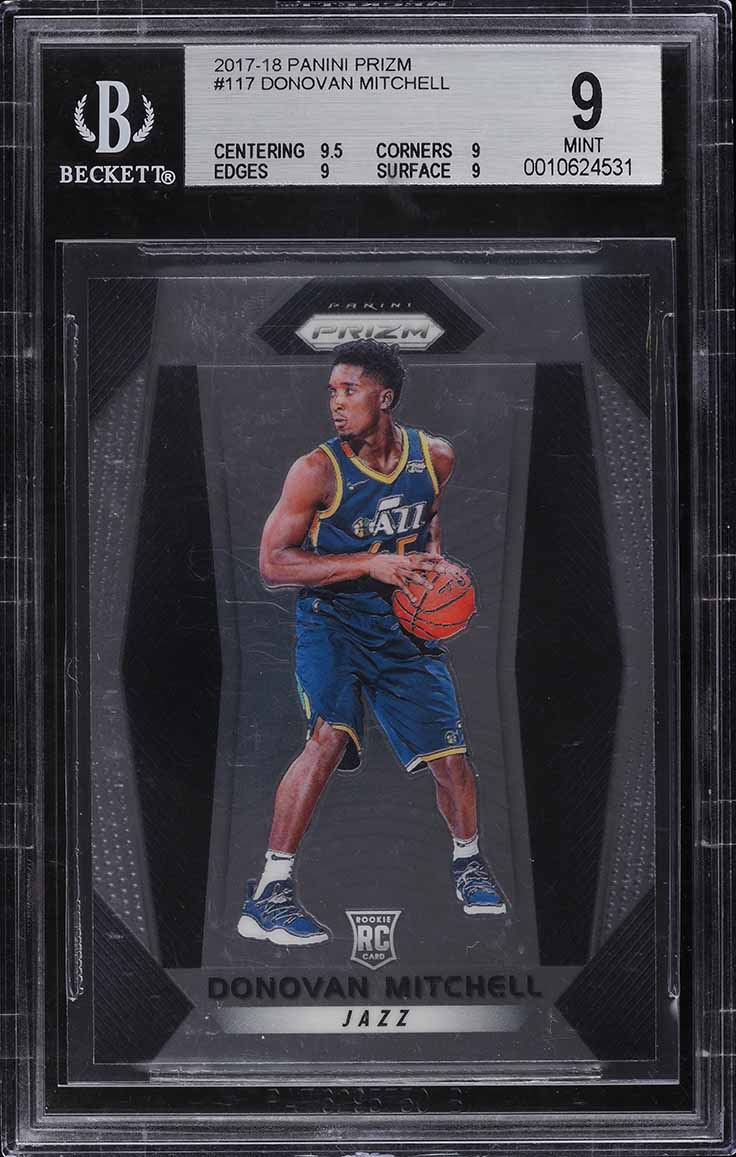 2017 Panini Prizm Donovan Mitchell ROOKIE #117 BGS 9 MINT