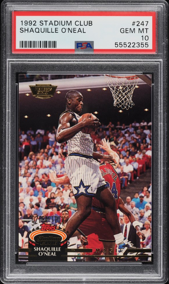 1992 Stadium Club Members Only Shaquille O'Neal ROOKIE #247 PSA 10 GEM MINT