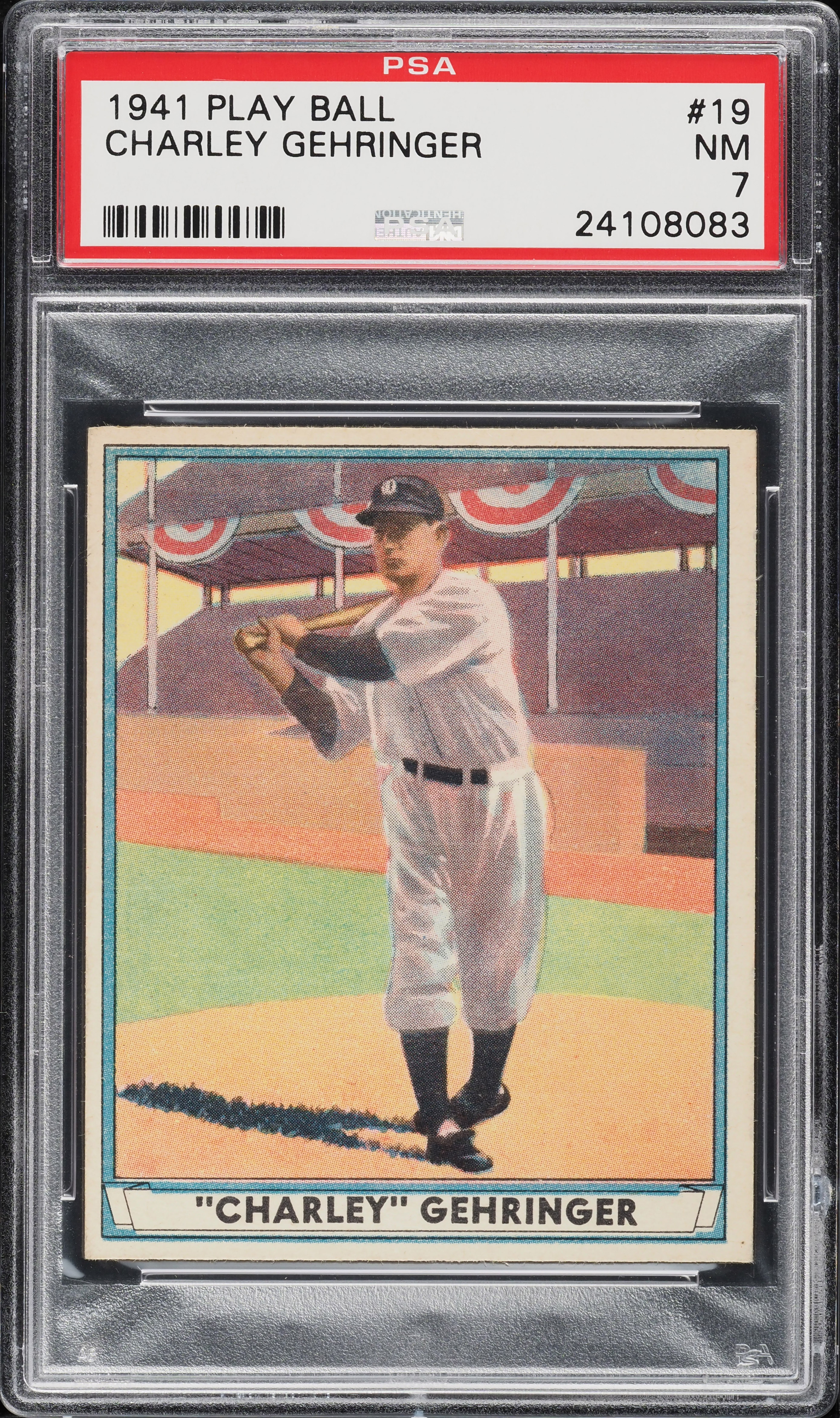 1941 Play Ball Charley Gehringer #19 PSA 7 NRMT