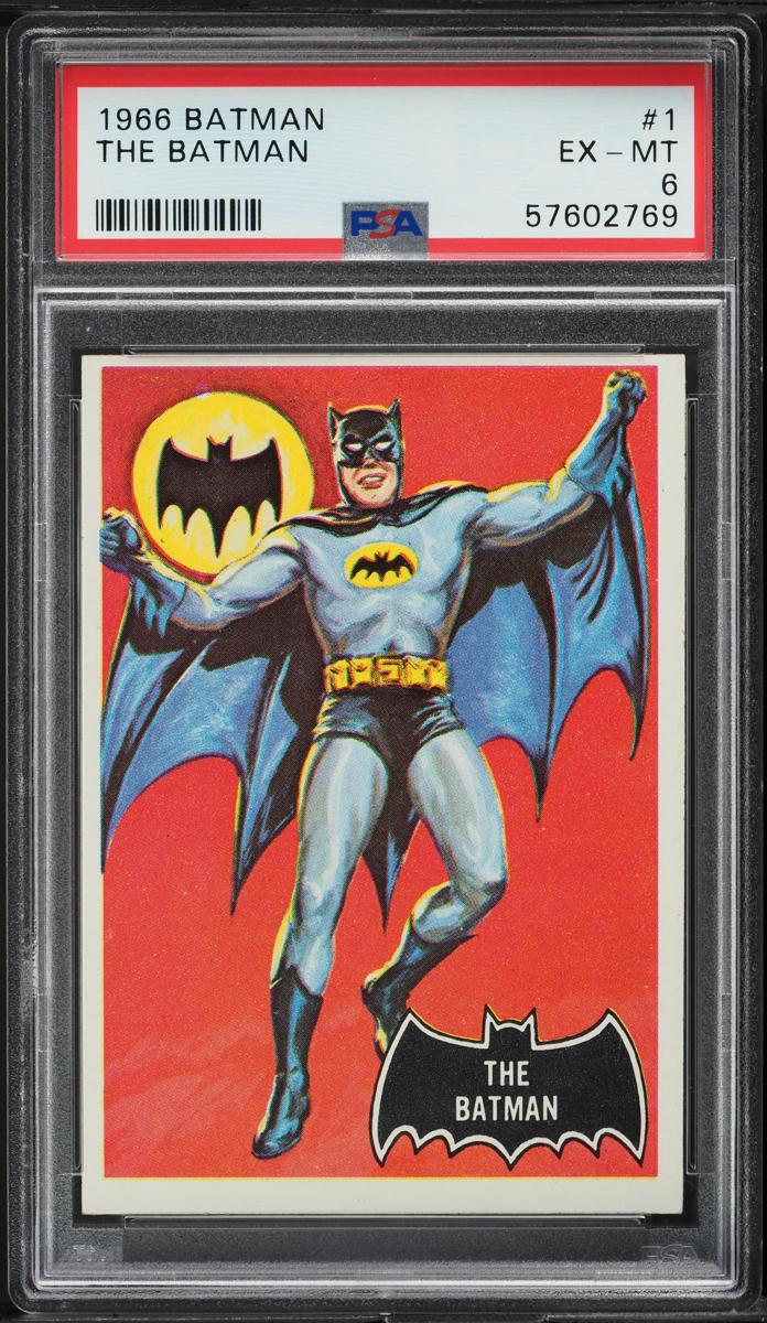1966 Topps Batman Black Bat The Batman #1 PSA 6 EXMT
