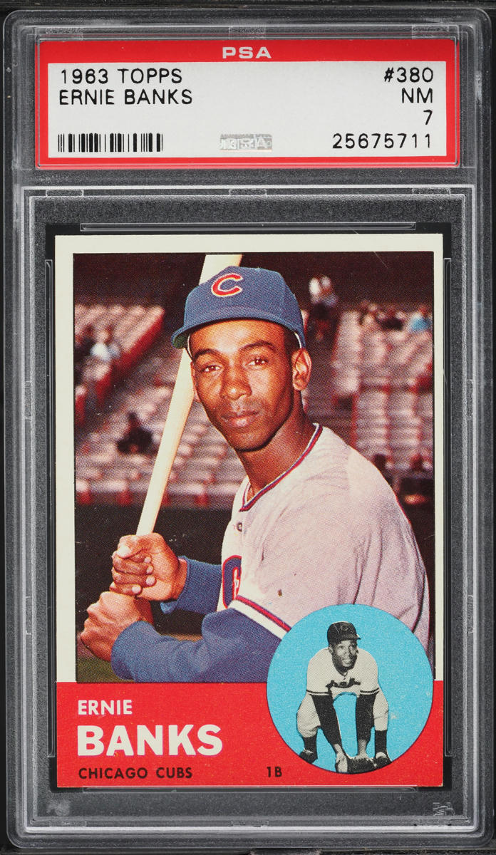 1963 Topps Ernie Banks #380 PSA 7 NRMT