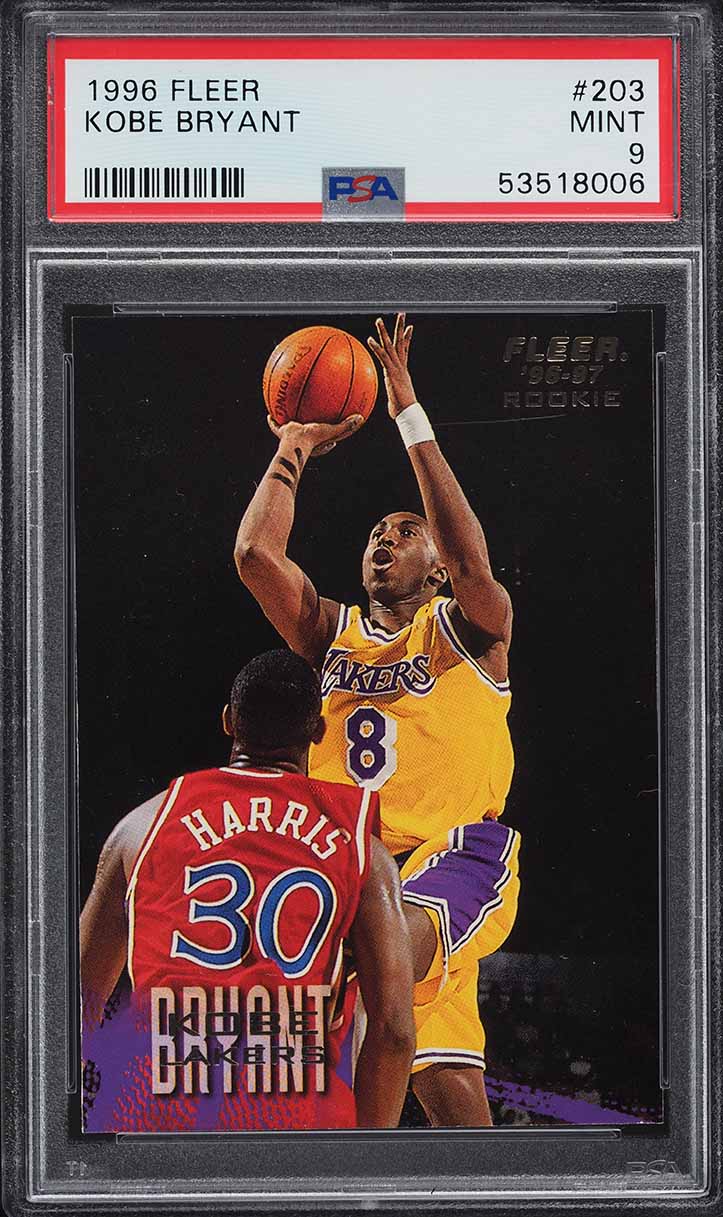 1996 Fleer Basketball Kobe Bryant ROOKIE #203 PSA 9 MINT