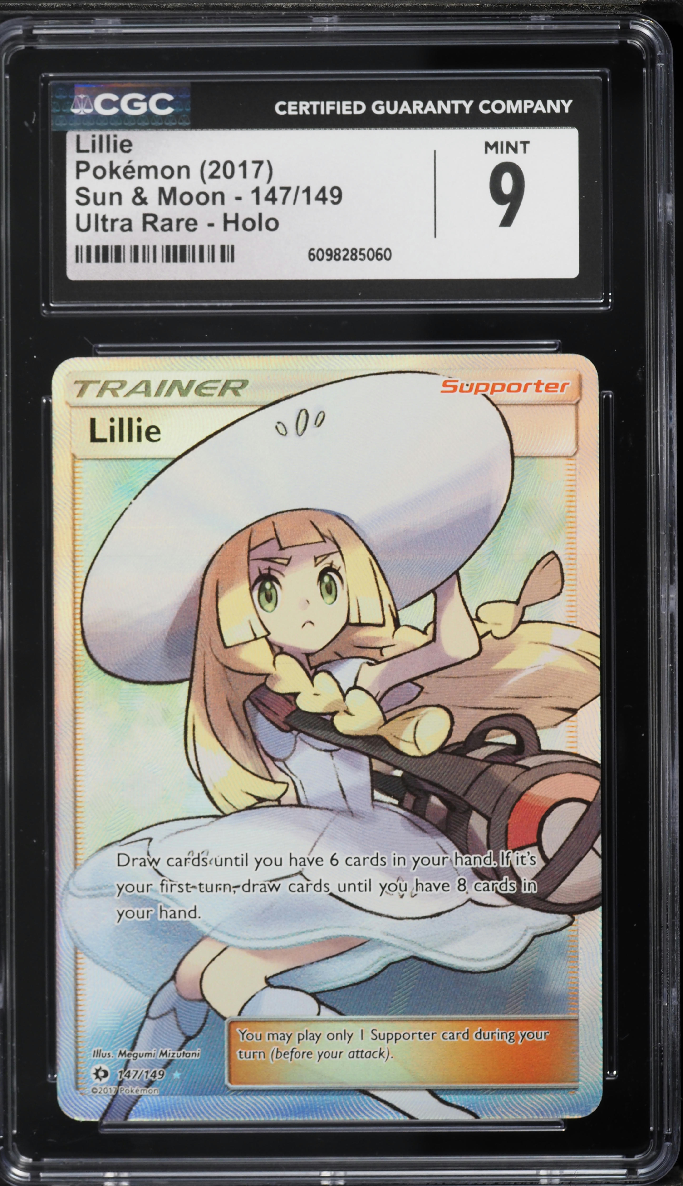 2017 Pokemon Sun & Moon Full Art Lillie #147 CGC 9 MINT