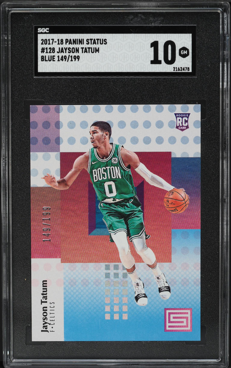 2017 Panini Status Blue Jayson Tatum ROOKIE /199 #128 SGC 10 GEM MINT